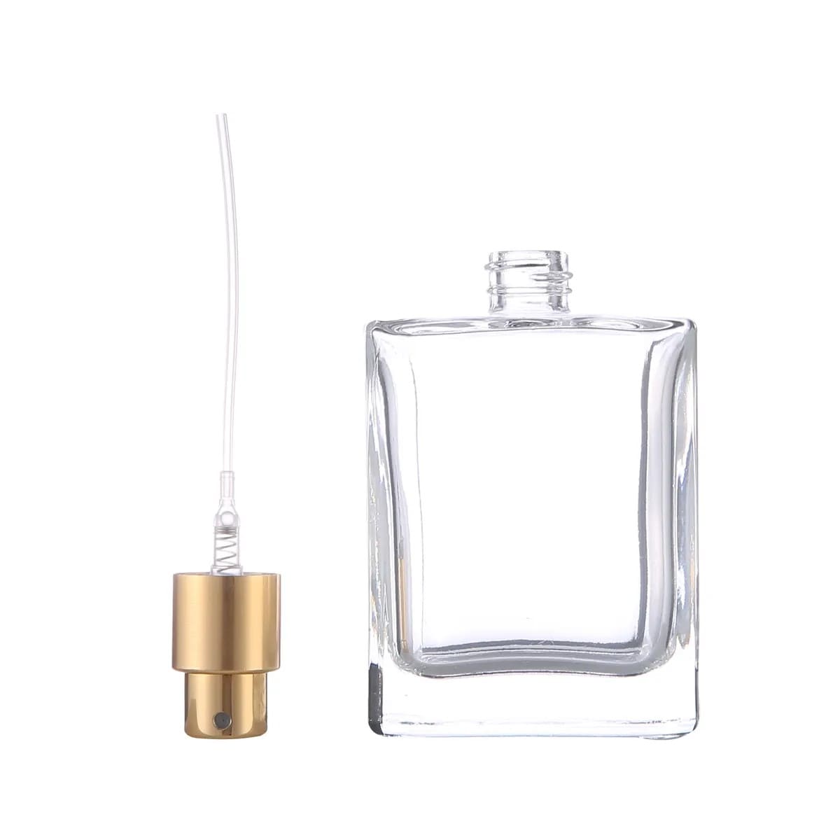 Bouteille de Parfum Luxe en Verre Transparent, Rechargeable – Image 2