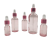 Flacon Compte-Goutte En Verre Rose Clair De 10ml a 100ml Avec Bouchon Rose-Transparent